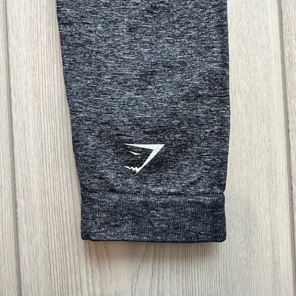 Gymshark Adapt black gray marl ombre logo seamless gym workout ankle leggings xs - Picture 5 of 6